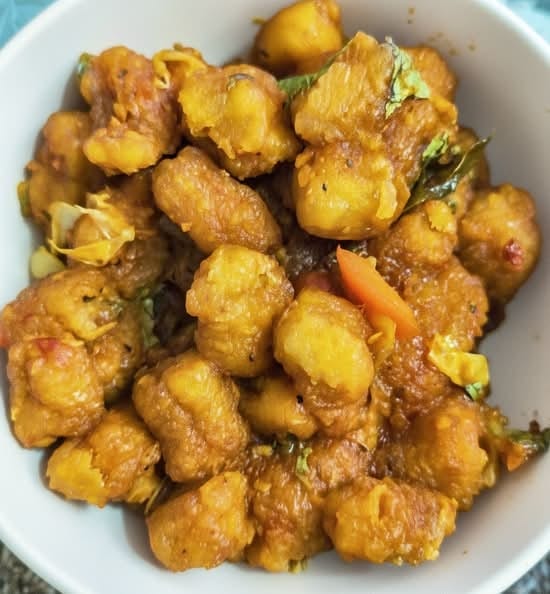 Baby Corn Manchurian.